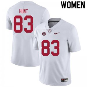 NCAA Women's Alabama Crimson Tide #83 Richard Hunt Stitched College 2020 Nike Authentic White Football Jersey ZU17R00MH